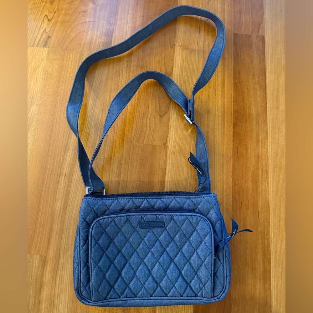 Vera Bradley Little Hipster Moonlight Denim Crossbody Bag
